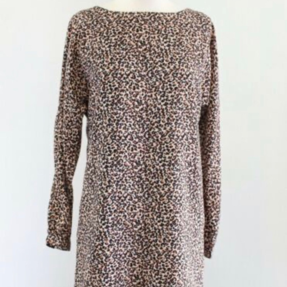 Loft leopard print shift dress